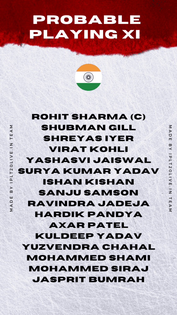 Probable Squad of Indian Team for Asia Cup 2023