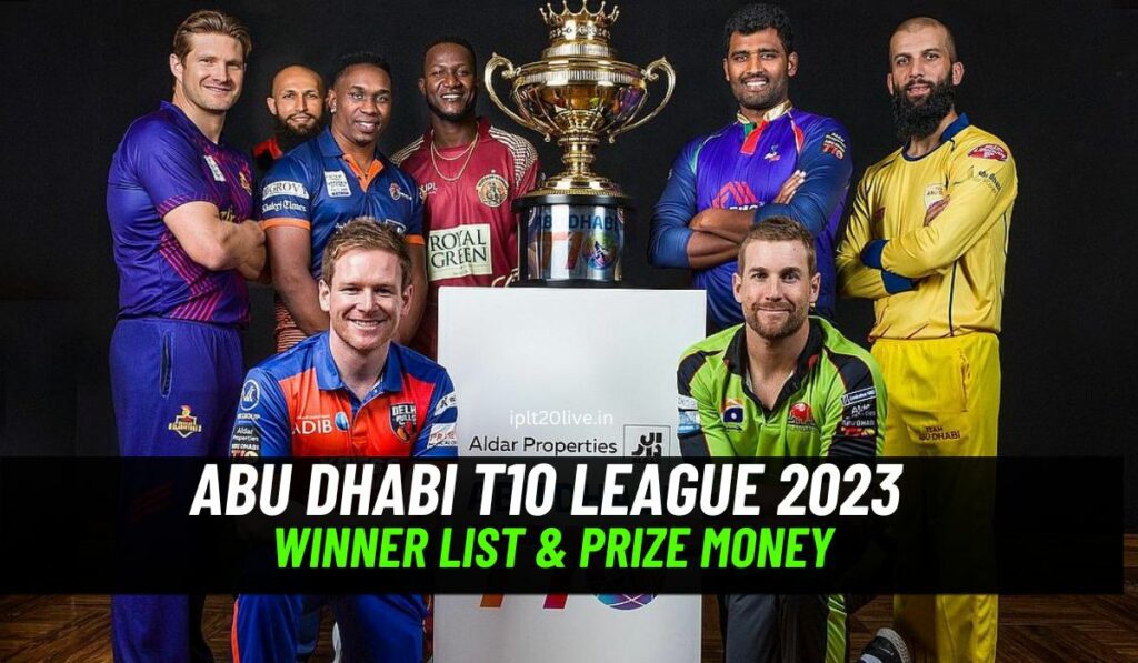 abu dhabi t10 league winner list and prize money