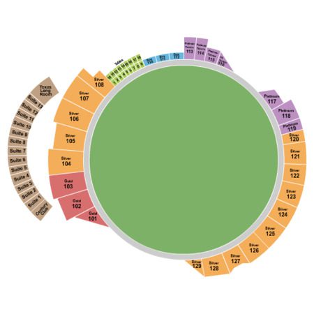 Grand Prairie Cricket Stadium Seating Chart and Layout for T20 World Cup 2024 